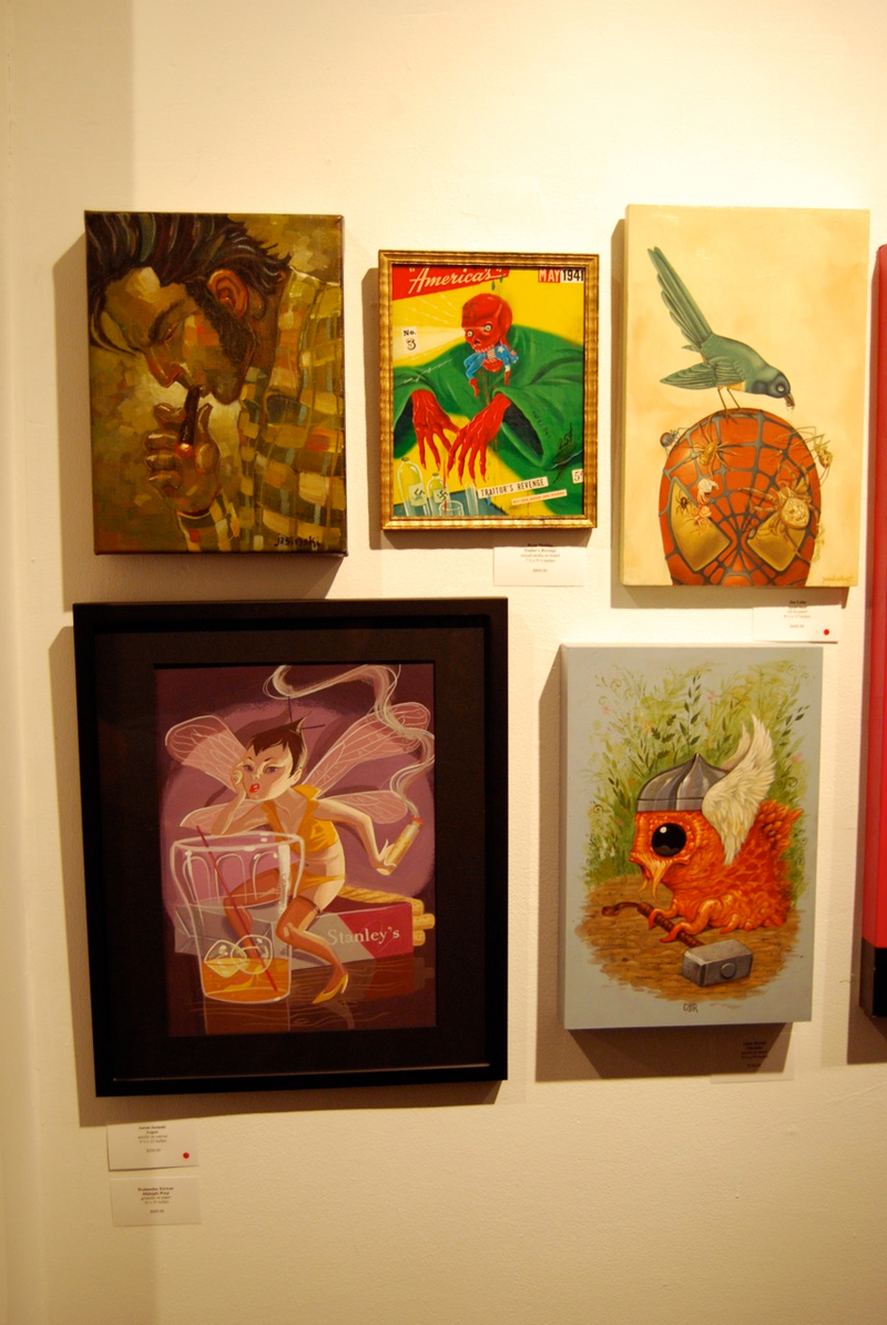 Illustration for article titled Trippy Re-Interpretations of Stan Lee's Comic Book Characters at Art Show